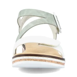 Hot Women'S Wedge Sandals Mint Green-Pearl White Ladies Heeled Shoes