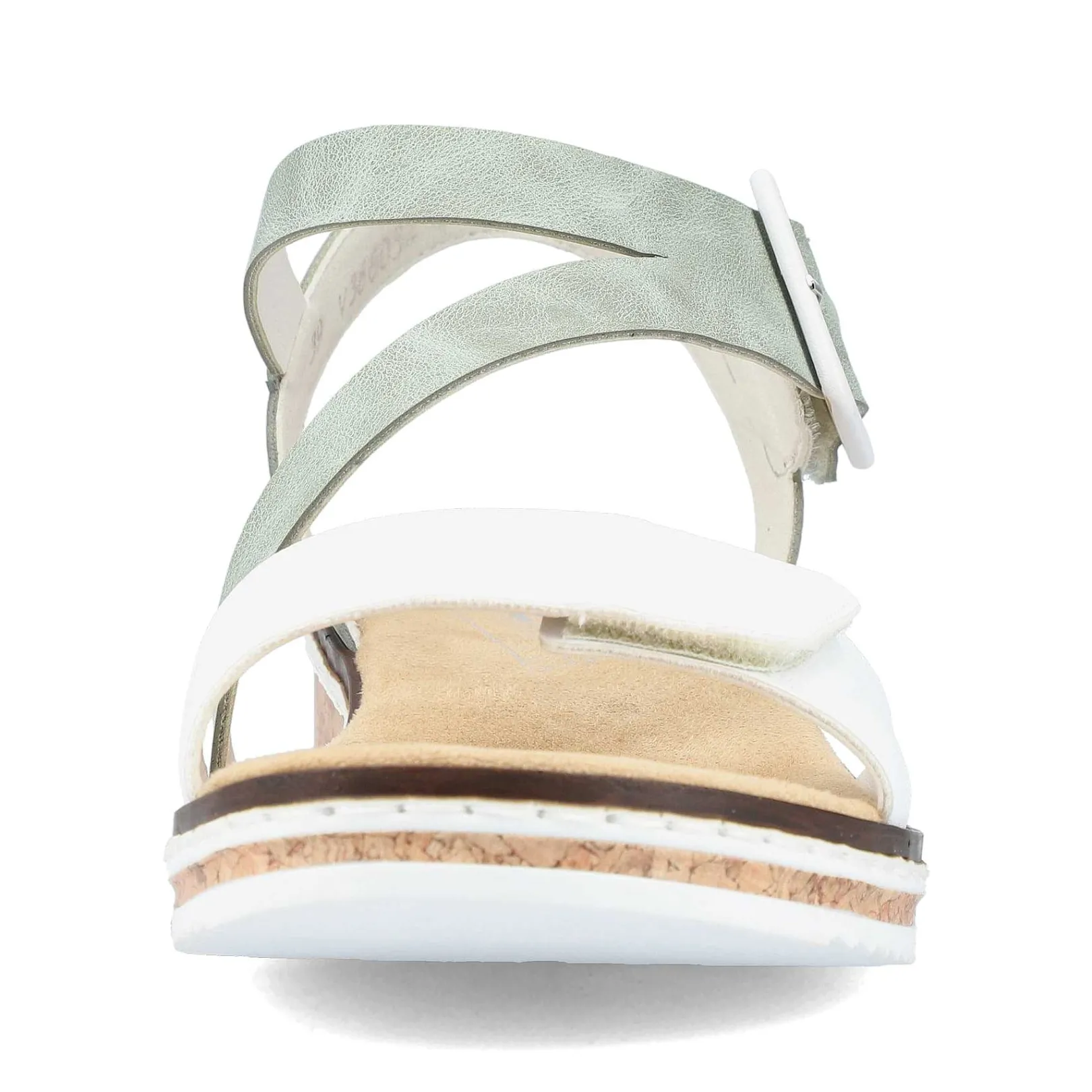 Hot Women'S Wedge Sandals Mint Green-Pearl White Ladies Heeled Shoes