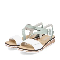 Hot Women'S Wedge Sandals Mint Green-Pearl White Ladies Heeled Shoes