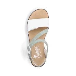 Hot Women'S Wedge Sandals Mint Green-Pearl White Ladies Heeled Shoes