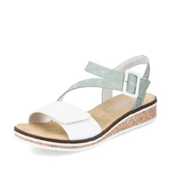 Hot Women'S Wedge Sandals Mint Green-Pearl White Ladies Heeled Shoes