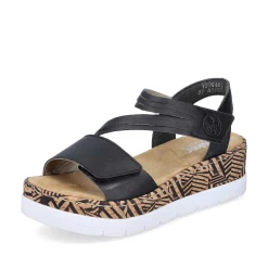 Women'S Wedge Sandals Night Black Ladies Sandals & Sandals