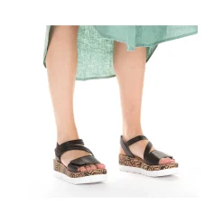 Women'S Wedge Sandals Night Black Ladies Sandals & Sandals