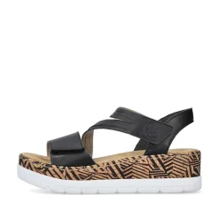 Women'S Wedge Sandals Night Black Ladies Sandals & Sandals
