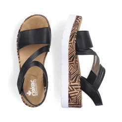Women'S Wedge Sandals Night Black Ladies Sandals & Sandals