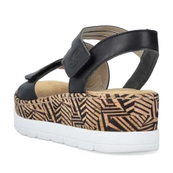Women'S Wedge Sandals Night Black Ladies Sandals & Sandals