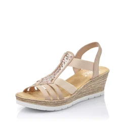 Clearance Women'S Wedge Sandals Old Pink Ladies Heeled Shoes
