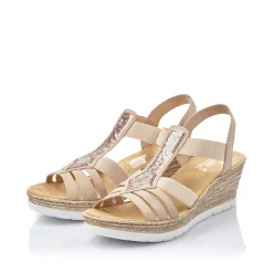 Clearance Women'S Wedge Sandals Old Pink Ladies Heeled Shoes