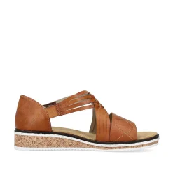 Discount Women'S Wedge Sandals Copper Ladies Heeled Shoes