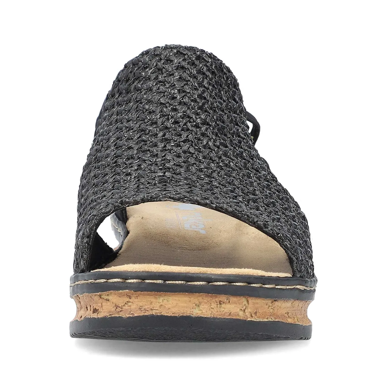 Women'S Wedge Sandals Asphalt Black Ladies Heeled Shoes