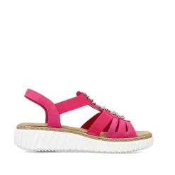 Best Women'S Wedge Sandals Pink Ladies Heeled Shoes