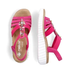 Best Women'S Wedge Sandals Pink Ladies Heeled Shoes