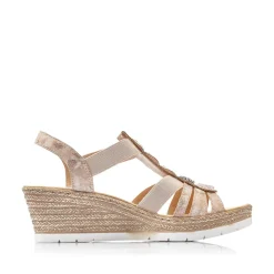 Sale Women'S Wedge Sandals Old Pink Ladies Heeled Shoes