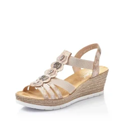 Sale Women'S Wedge Sandals Old Pink Ladies Heeled Shoes
