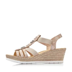 Sale Women'S Wedge Sandals Old Pink Ladies Heeled Shoes