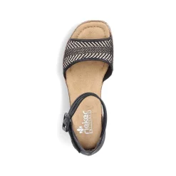 Clearance Women'S Wedge Sandals Night Black Ladies Heeled Shoes