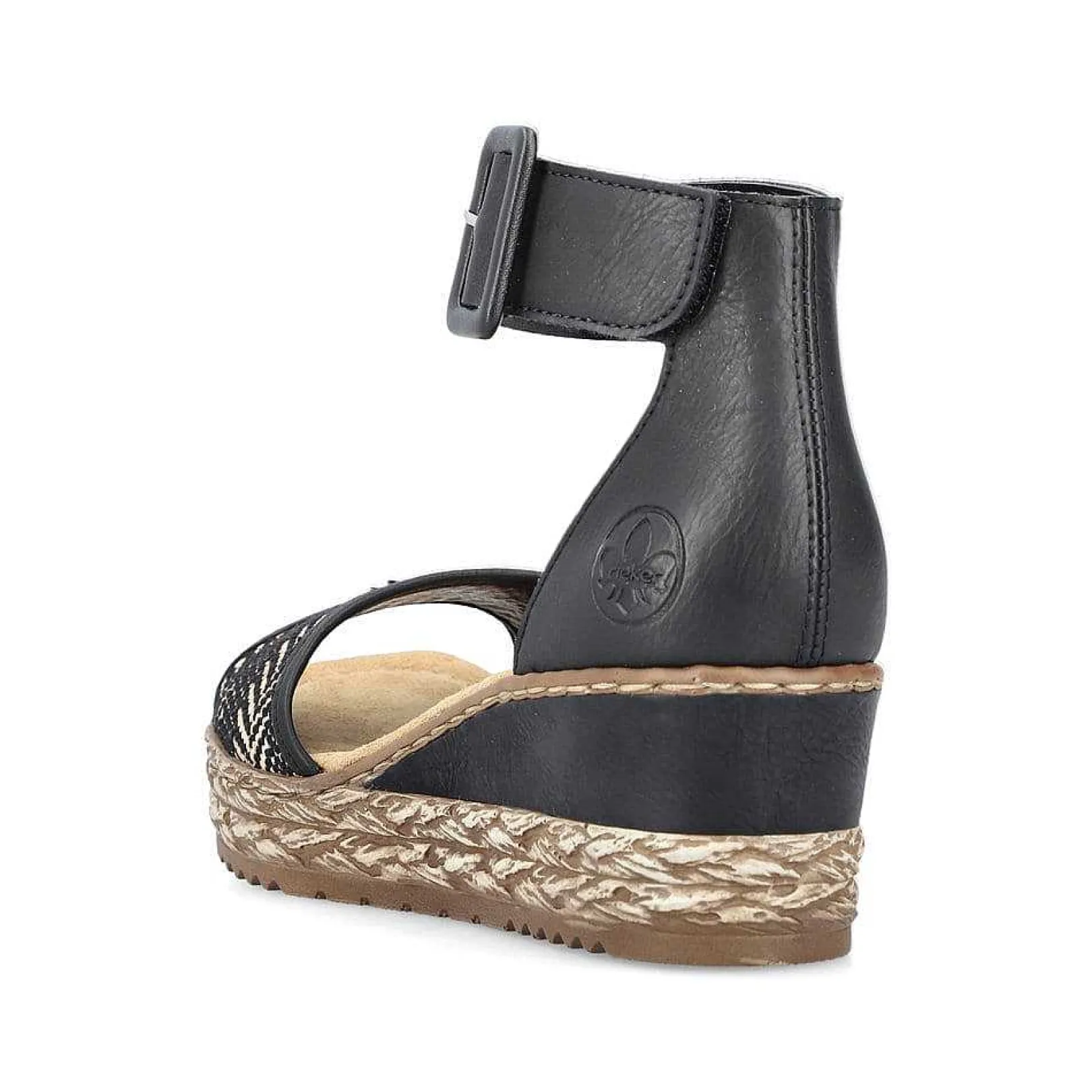 Clearance Women'S Wedge Sandals Night Black Ladies Heeled Shoes