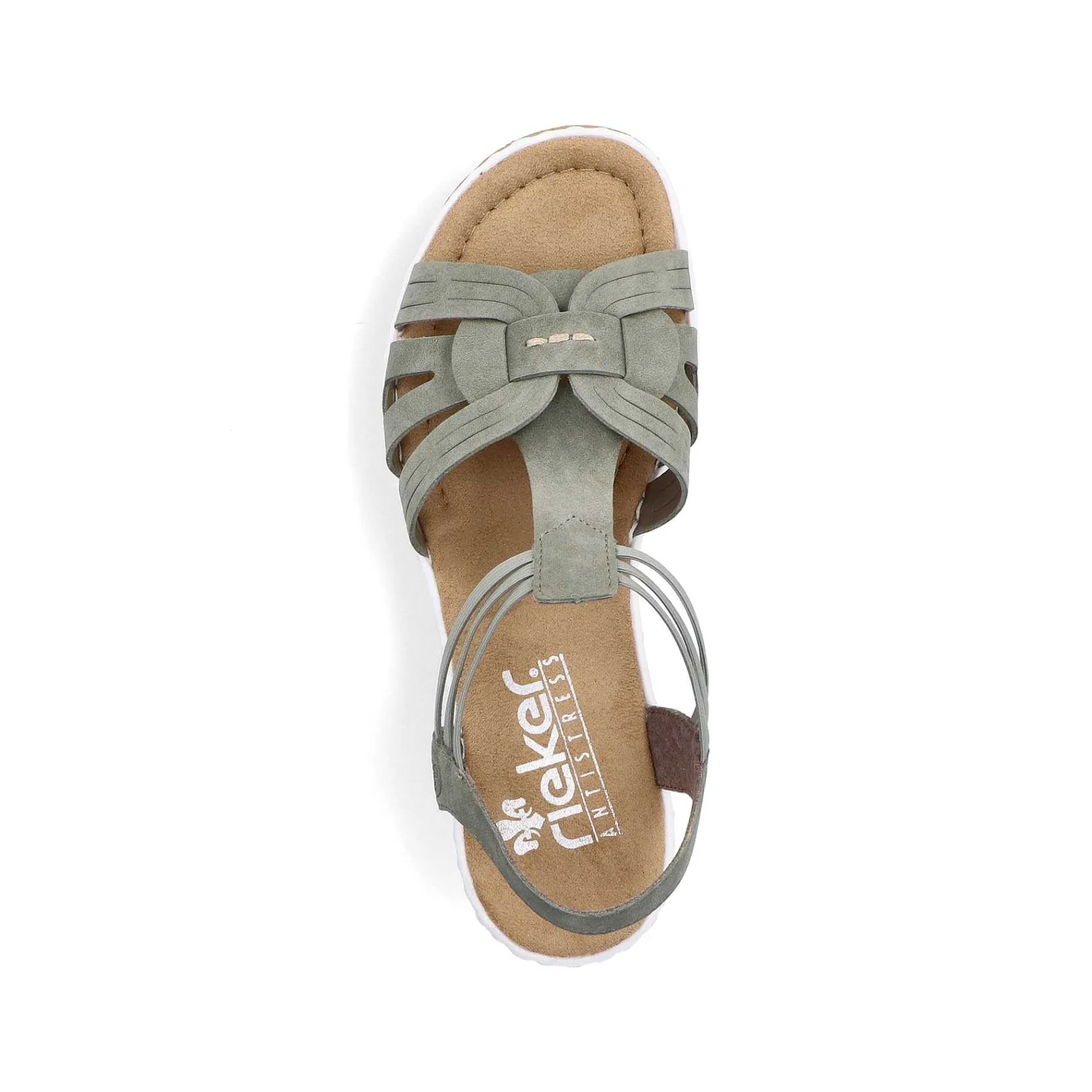 Clearance Women'S Wedge Sandals Khaki Green Ladies Heeled Shoes