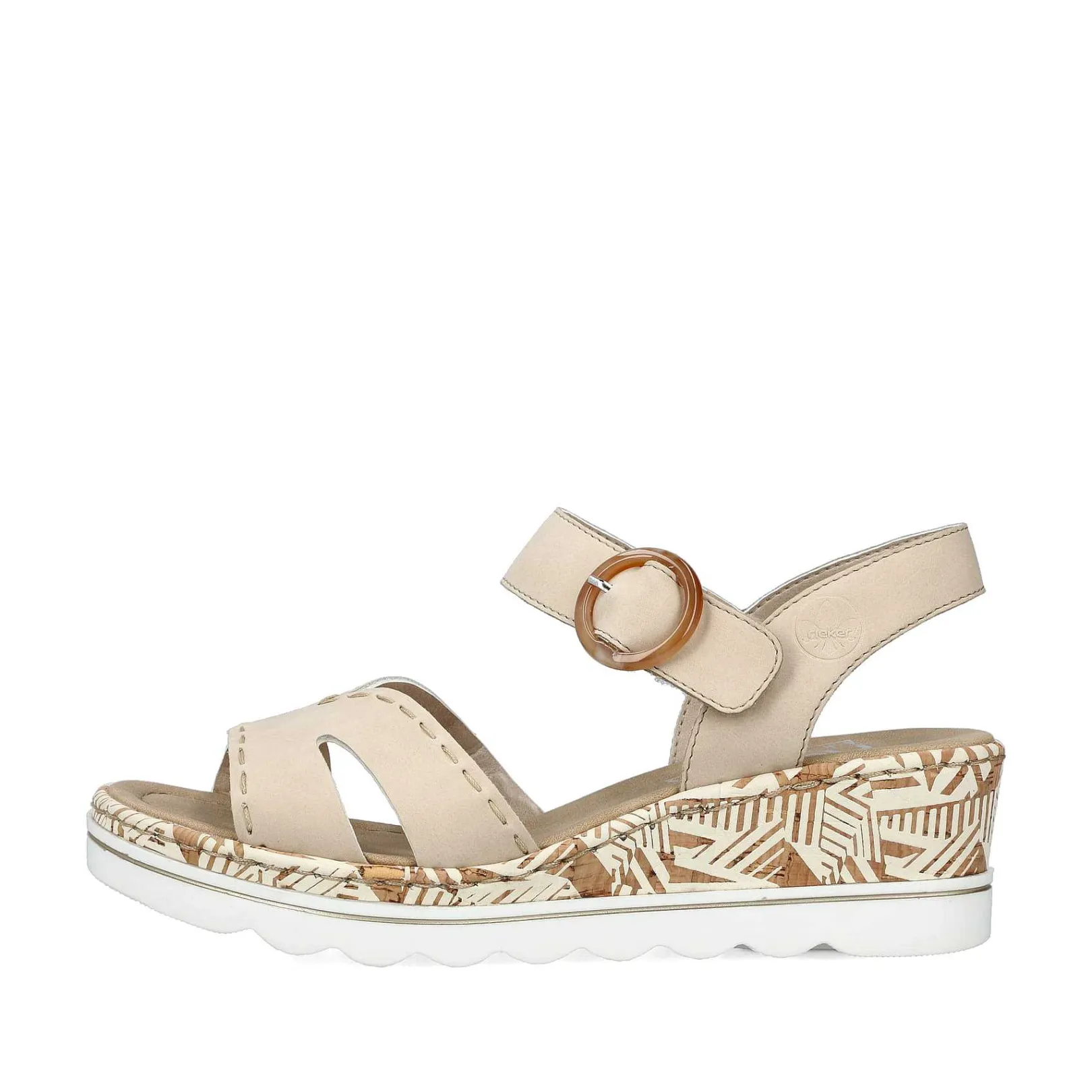 Discount Women'S Wedge Sandals Champagne Ladies Heeled Shoes