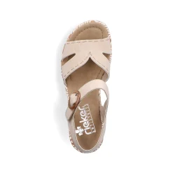 Discount Women'S Wedge Sandals Champagne Ladies Heeled Shoes