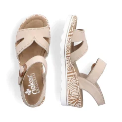 Discount Women'S Wedge Sandals Champagne Ladies Heeled Shoes