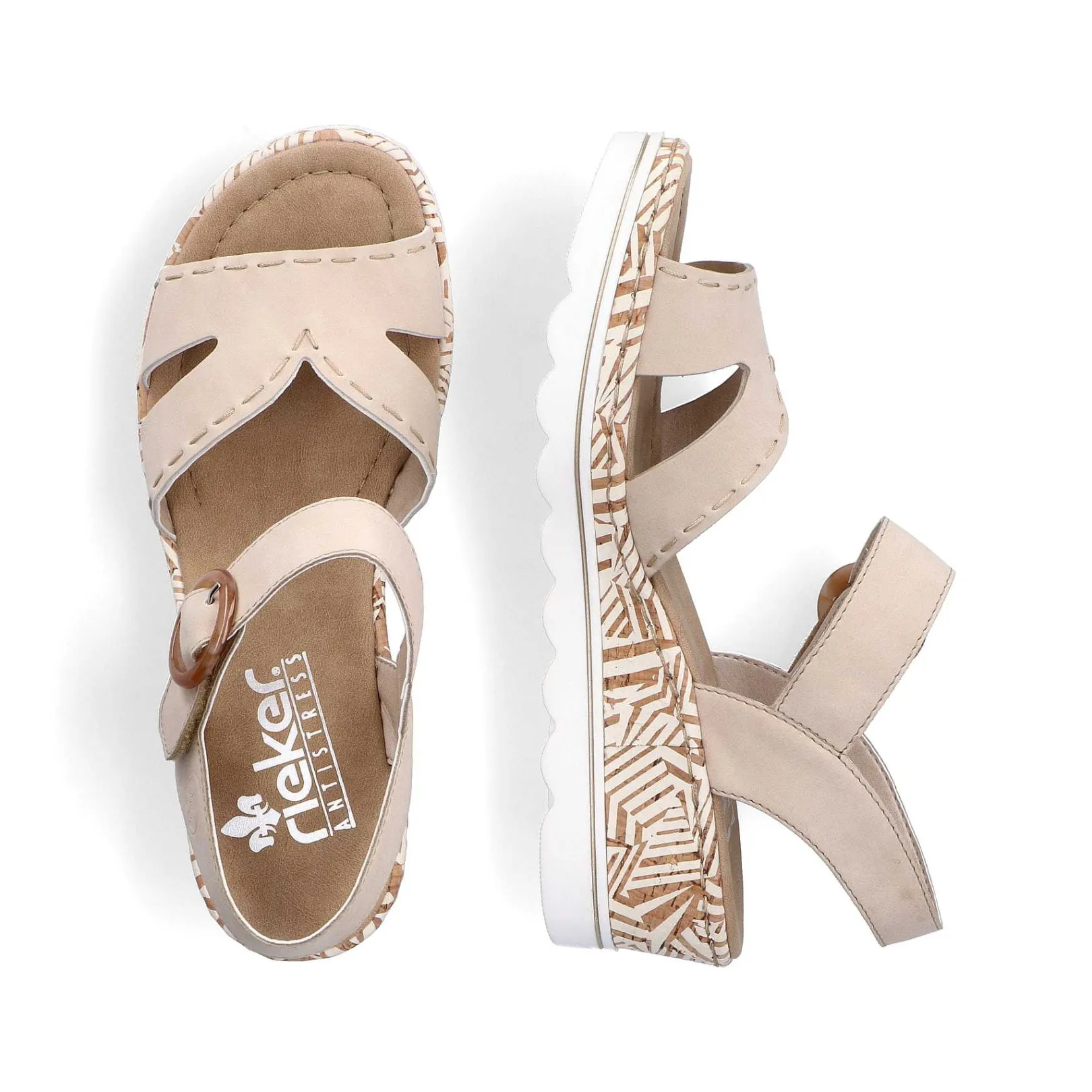 Discount Women'S Wedge Sandals Champagne Ladies Heeled Shoes