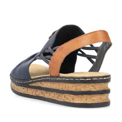 Best Women'S Wedge Sandals Pacific Blue Ladies Heeled Shoes