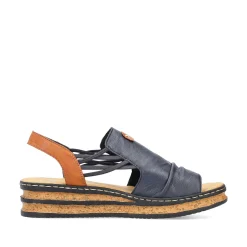 Best Women'S Wedge Sandals Pacific Blue Ladies Heeled Shoes