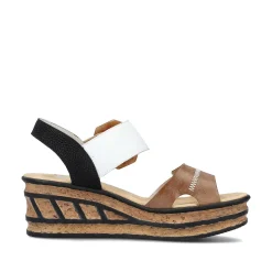 Hot Women'S Wedge Sandals Brown Beige-Pure White Men'S Summer Shoes