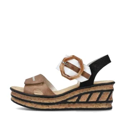 Hot Women'S Wedge Sandals Brown Beige-Pure White Men'S Summer Shoes