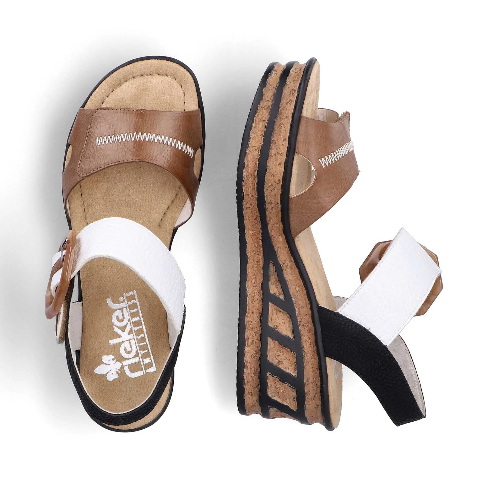 Hot Women'S Wedge Sandals Brown Beige-Pure White Men'S Summer Shoes