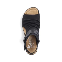 Best Women'S Wedge Sandals Night Black Ladies Heeled Shoes