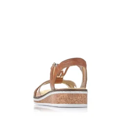 Best Women'S Wedge Sandals Chestnut Brown Ladies Heeled Shoes