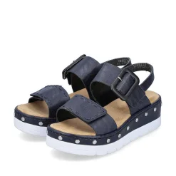 Clearance Women'S Wedge Sandals Navy Blue Ladies Sandals & Sandals