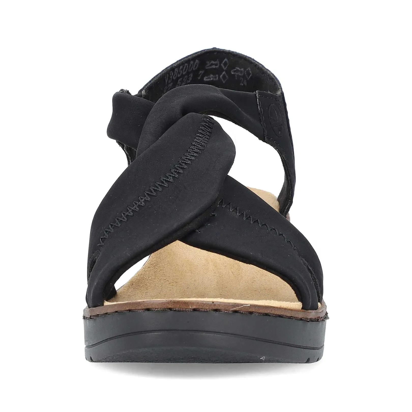 Sale Women'S Wedge Sandals Jet Black Ladies Heeled Shoes