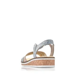 Best Women'S Wedge Sandals Sky Blue-Light Beige Ladies Heeled Shoes