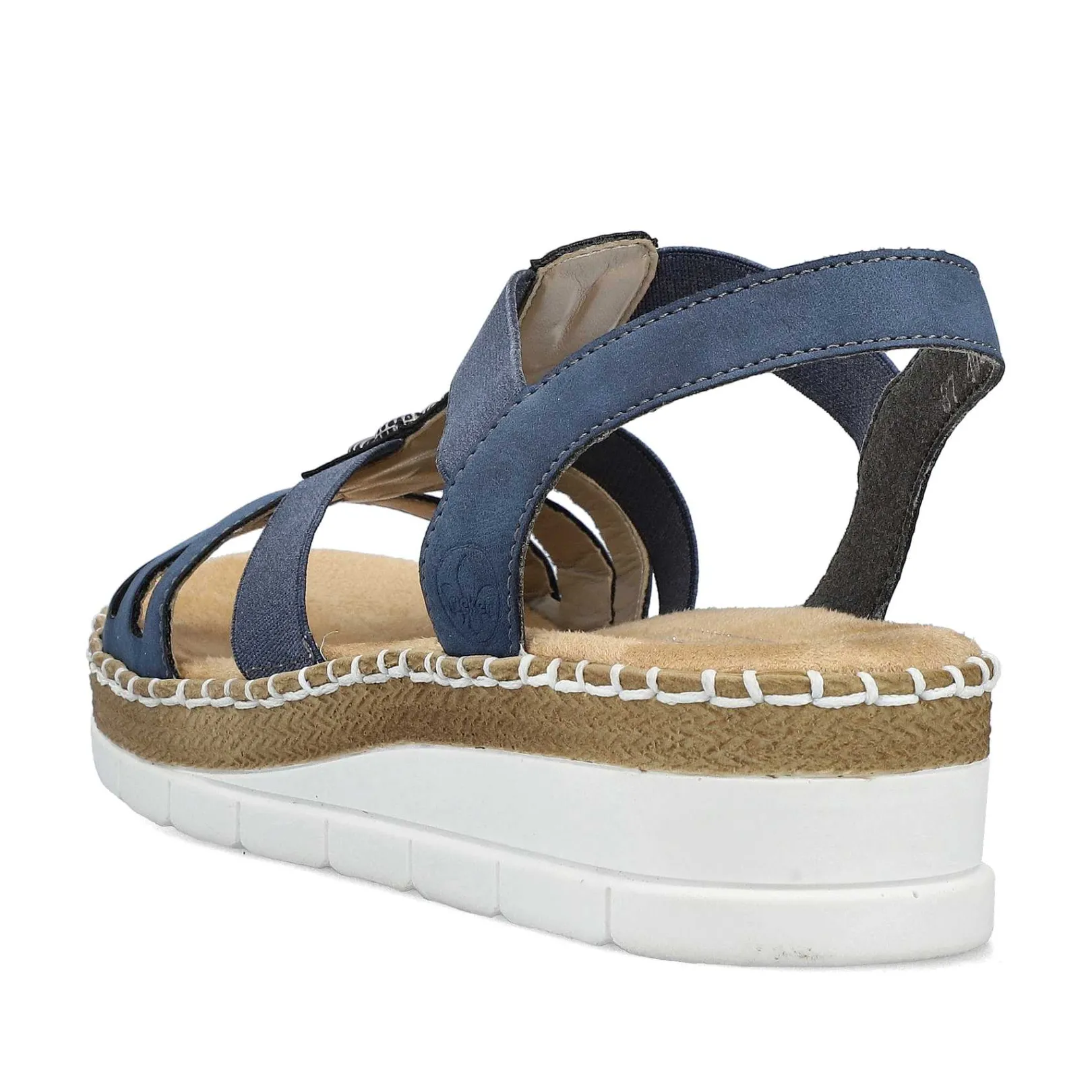 Discount Women'S Wedge Sandals Pacific Blue Ladies Heeled Shoes