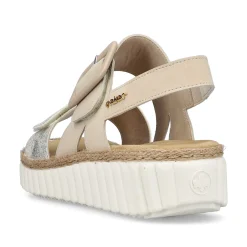 Discount Women'S Wedge Sandals Light Beige Ladies Sandals & Sandals