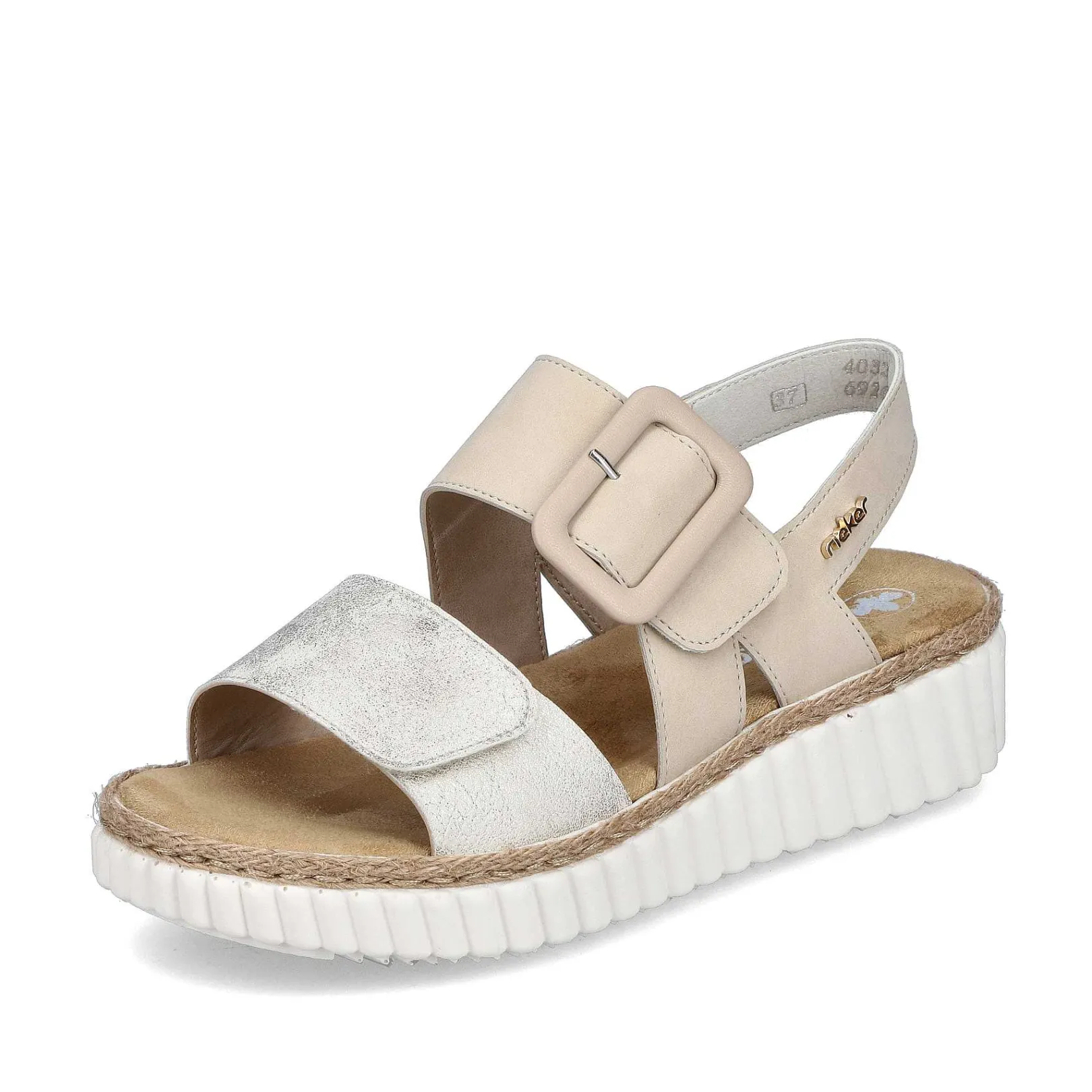 Discount Women'S Wedge Sandals Light Beige Ladies Sandals & Sandals