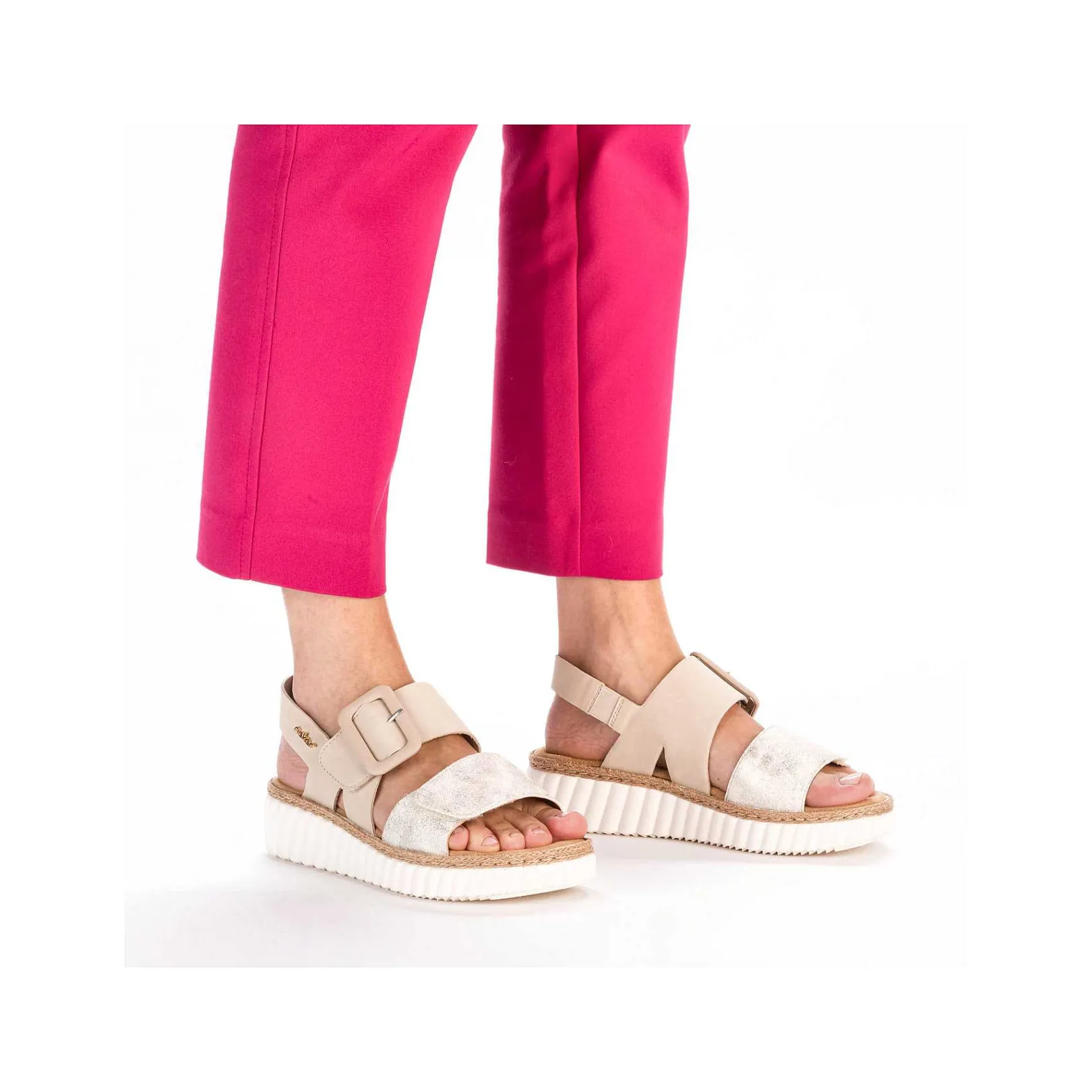 Discount Women'S Wedge Sandals Light Beige Ladies Sandals & Sandals