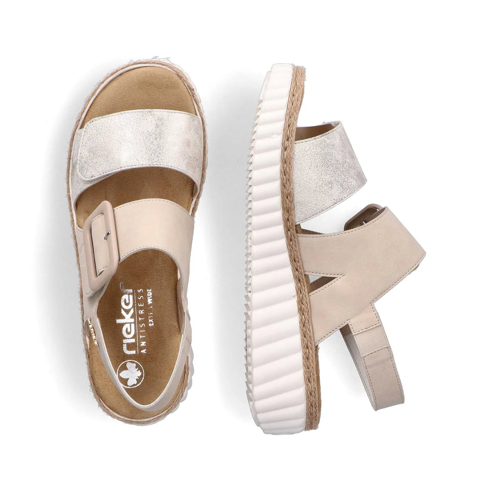 Discount Women'S Wedge Sandals Light Beige Ladies Sandals & Sandals