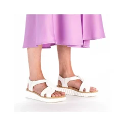 Women'S Wedge Sandals Snow White Ladies Heeled Shoes
