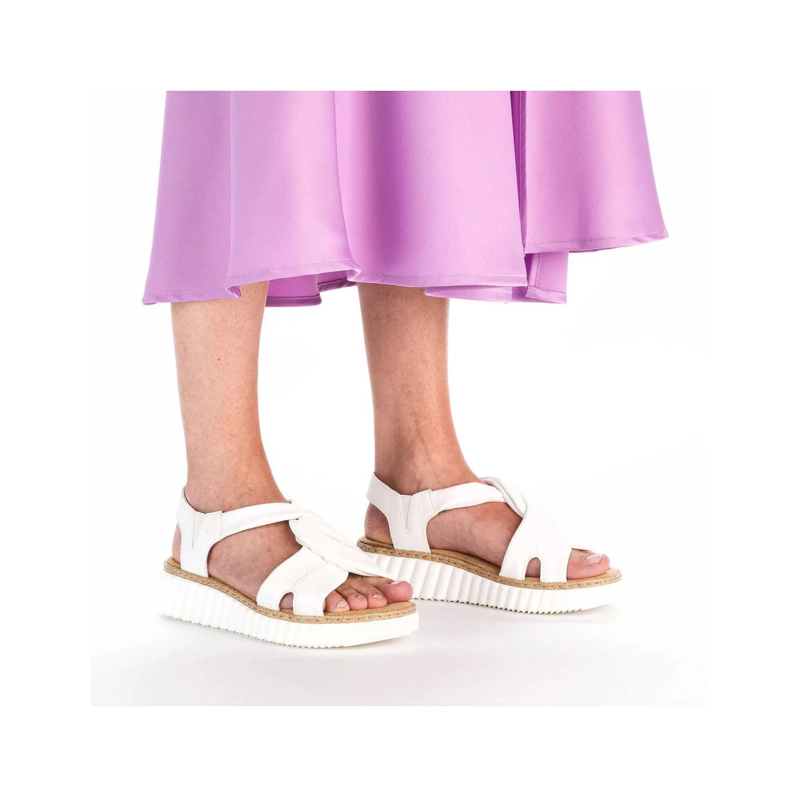 Women'S Wedge Sandals Snow White Ladies Heeled Shoes