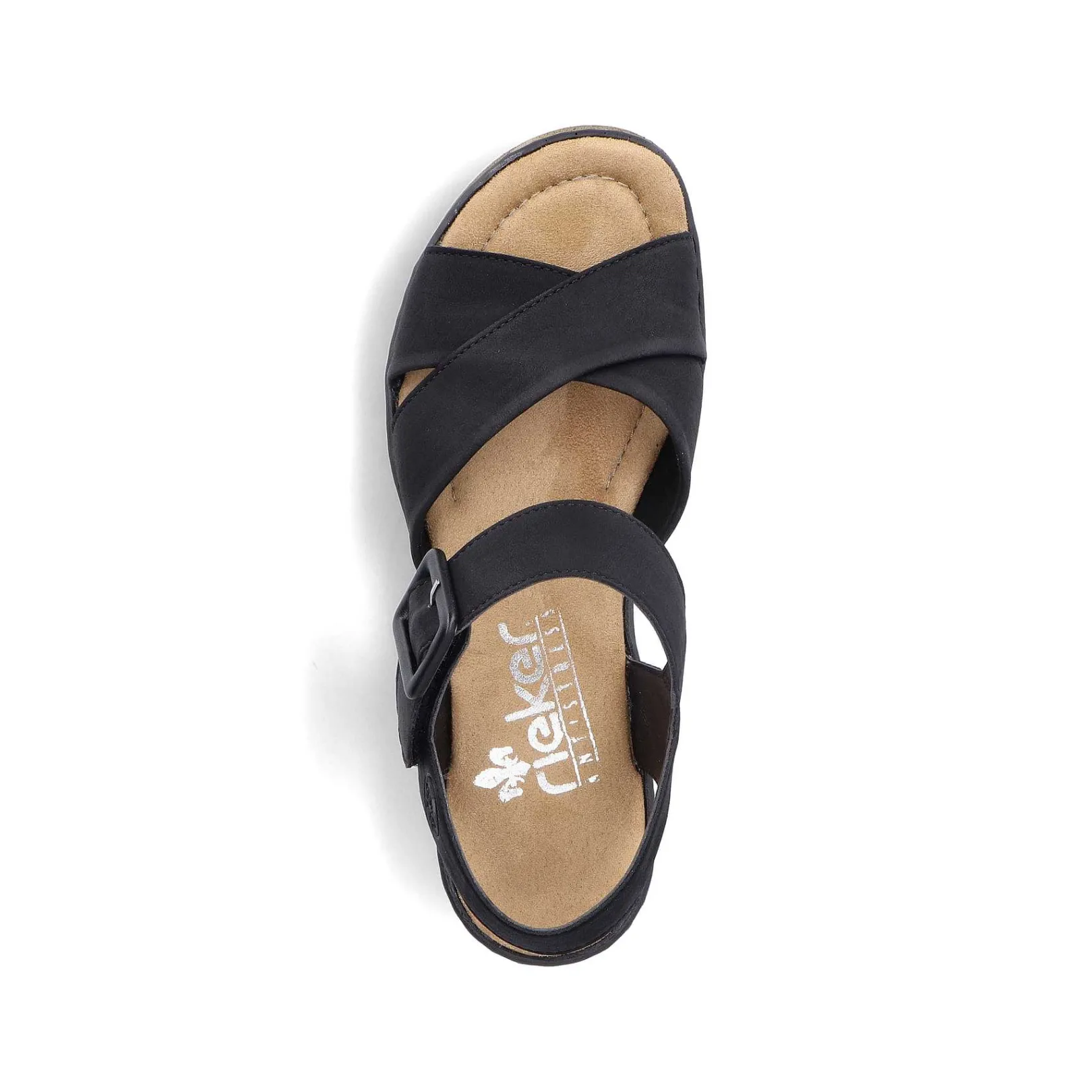 Discount Women'S Wedge Sandals Jet Black Ladies Heeled Shoes