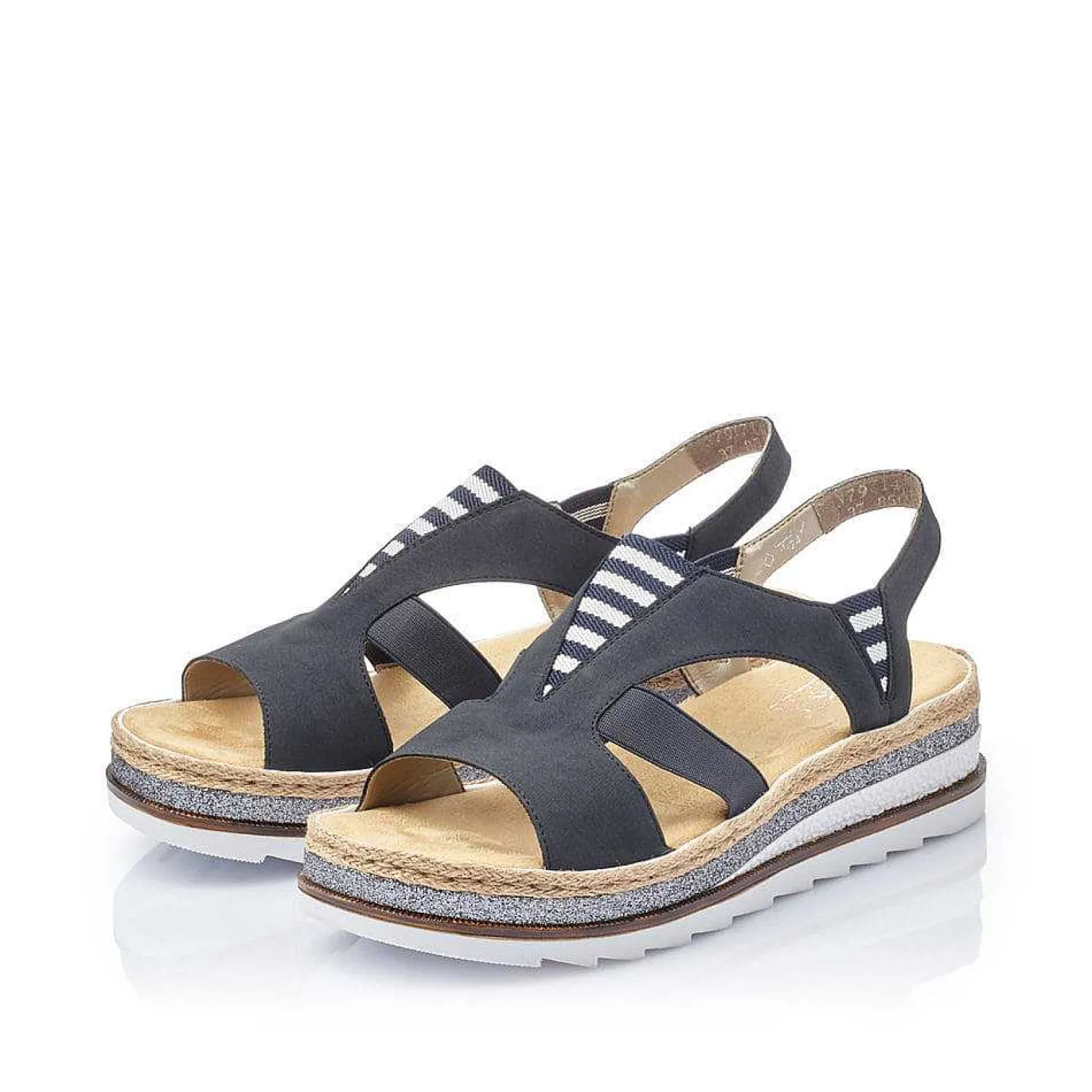 Sale Women'S Wedge Sandals Pacific Blue Ladies Heeled Shoes