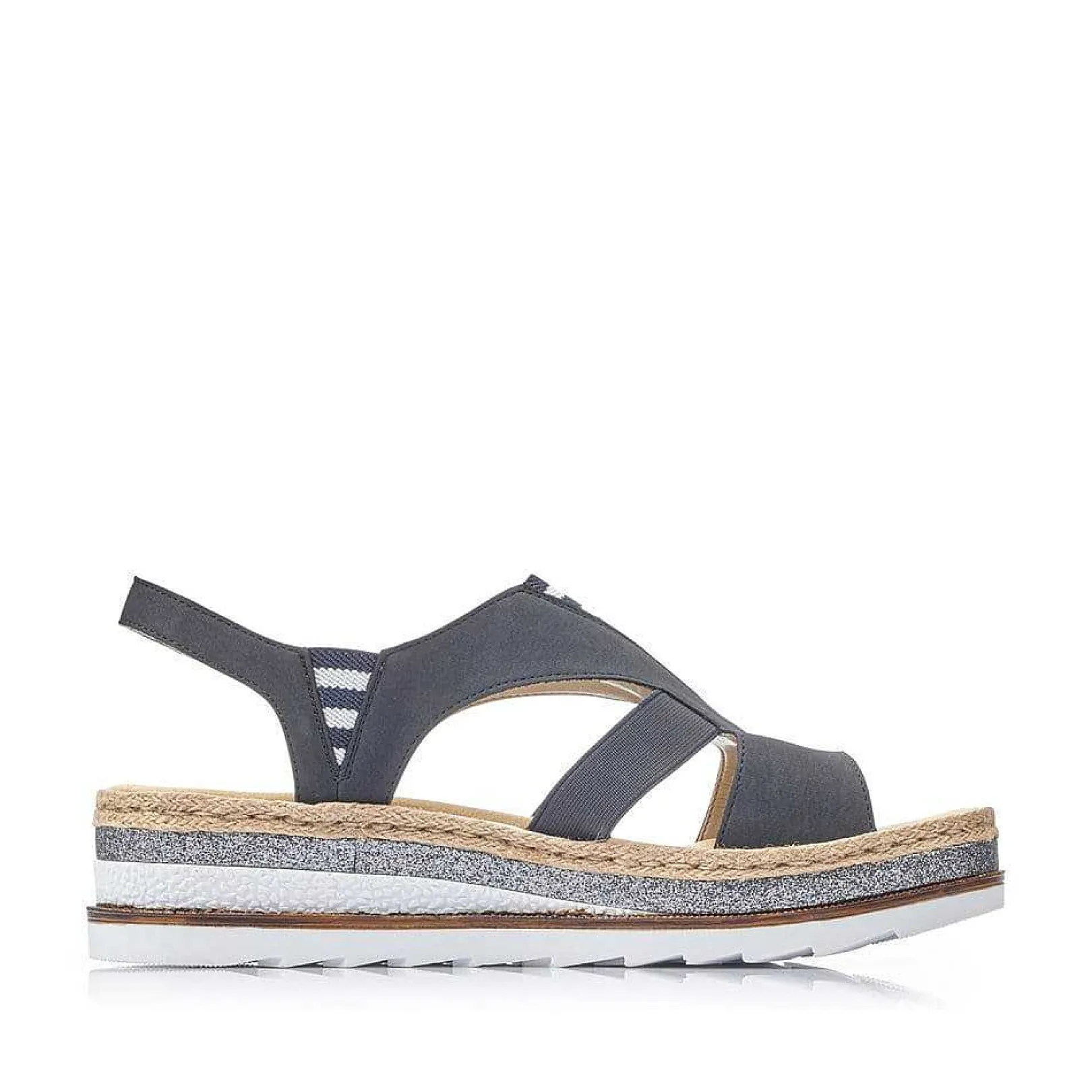 Sale Women'S Wedge Sandals Pacific Blue Ladies Heeled Shoes