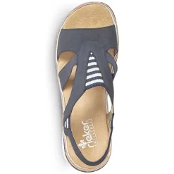 Sale Women'S Wedge Sandals Pacific Blue Ladies Heeled Shoes