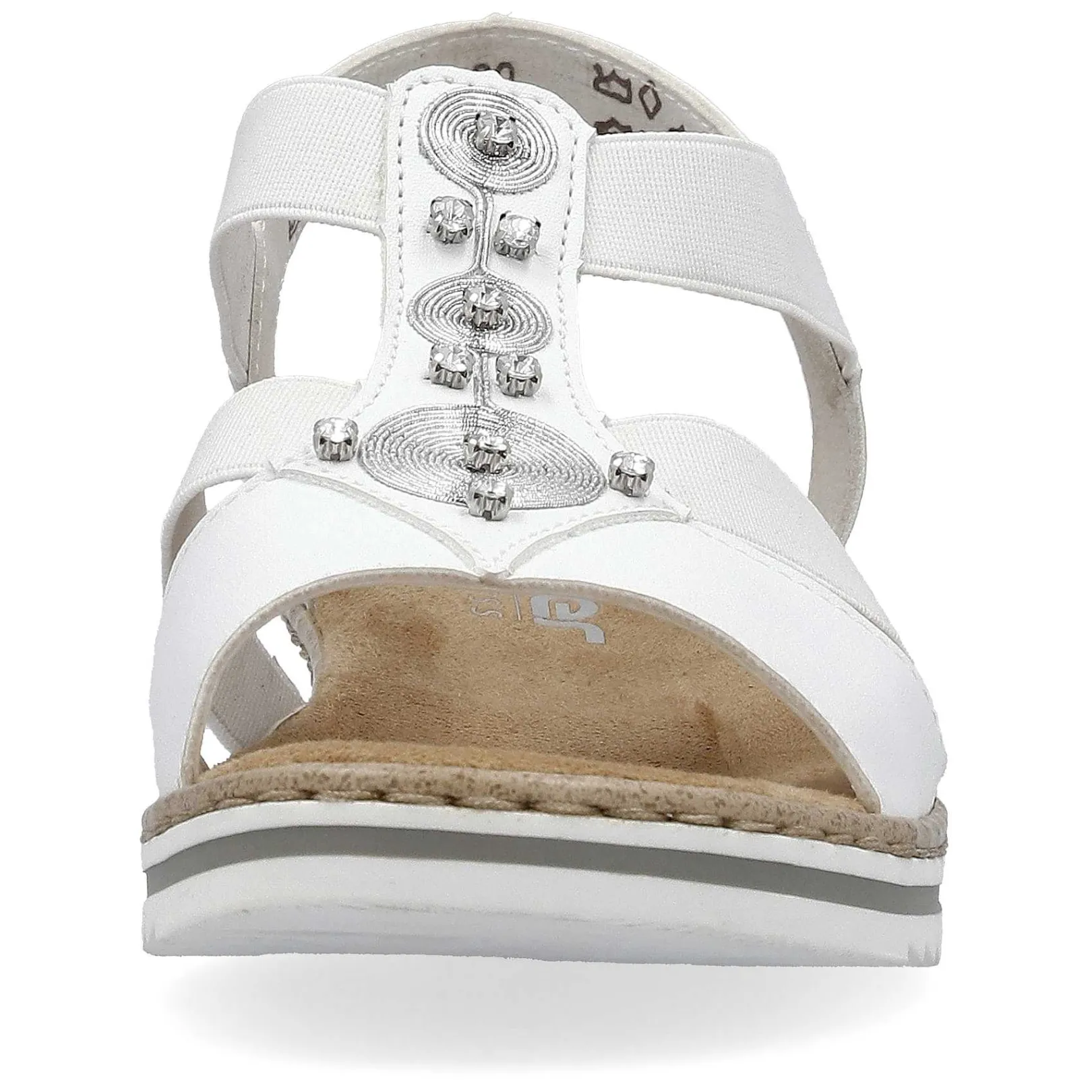 Women'S Wedge Sandals Pure White Ladies Heeled Shoes