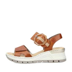 Women'S Wedge Sandals Chestnut Brown Ladies Heeled Shoes