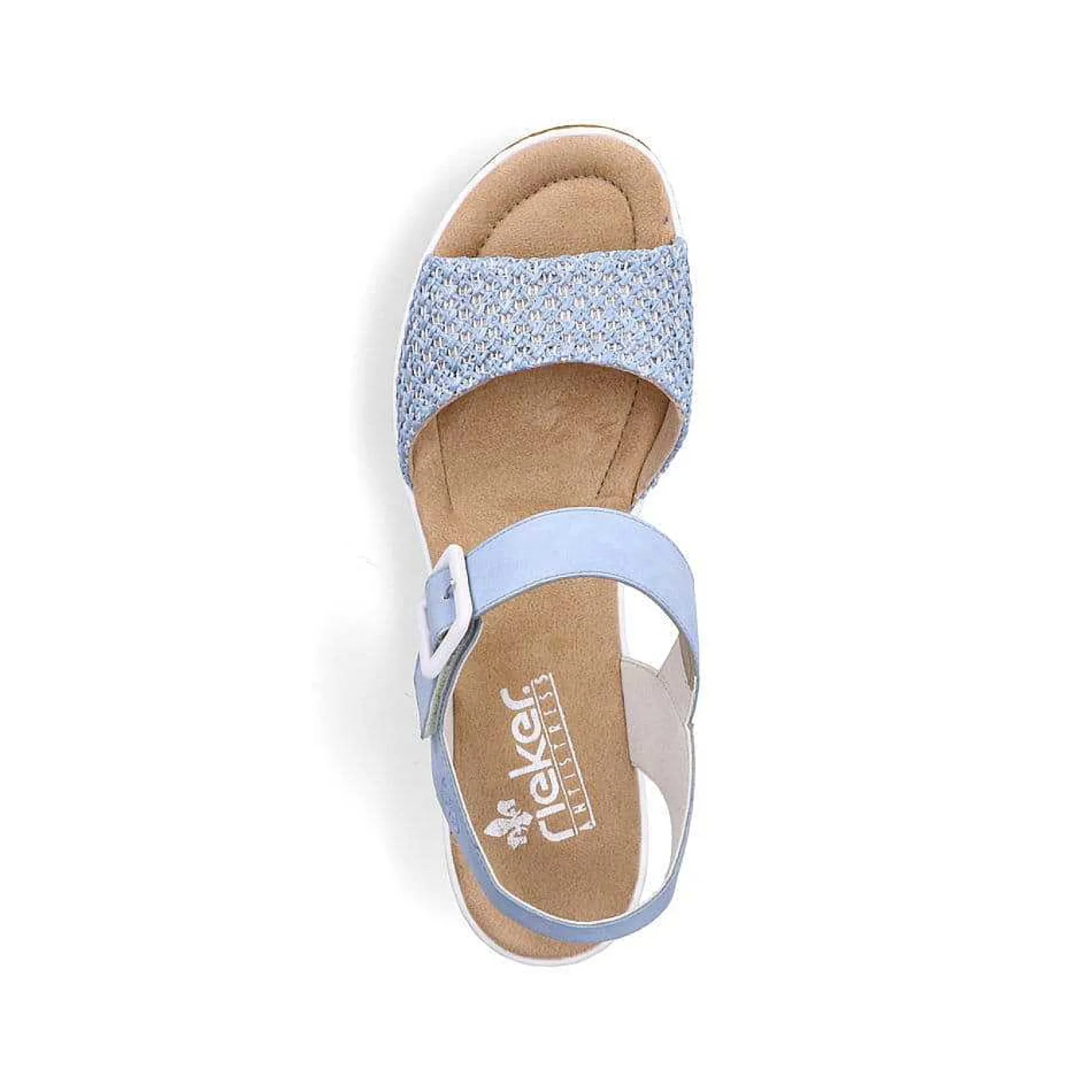 Discount Women'S Wedge Sandals Sky Blue Ladies Heeled Shoes